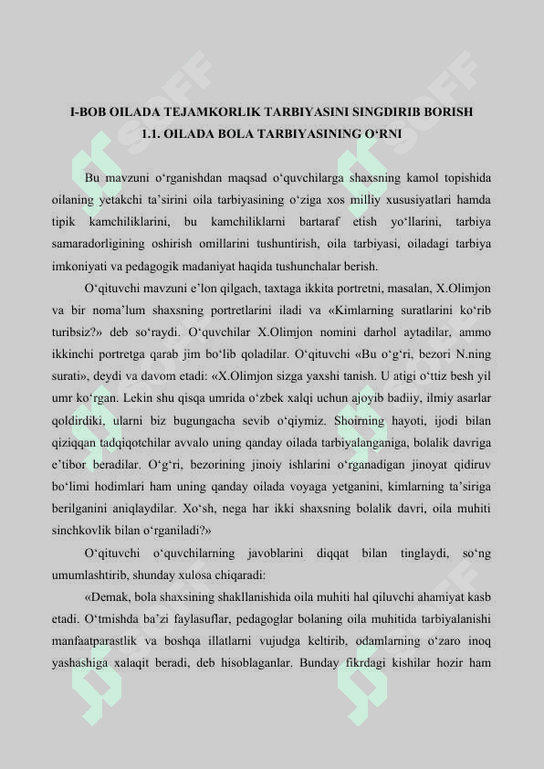 Oilada tejamkorlik tarbiyasini singdirib borish 5
