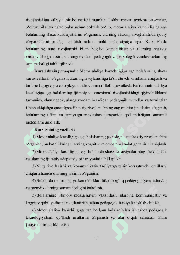 Motor alaliya kamchiligiga ega bolalarning shaxs xususiyatlari 3