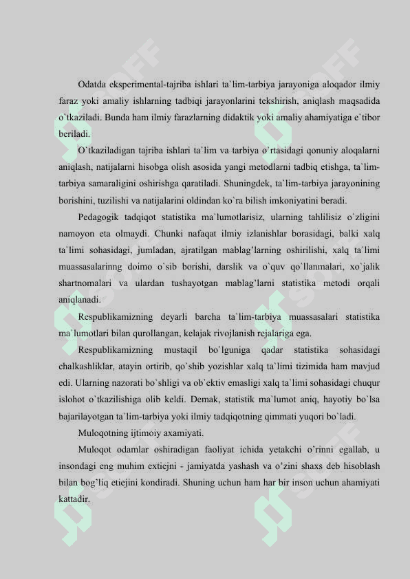 BOSHLANG`ICH TA`LIM PEDAGOGIKASI FANINING BOSHQA FANLAR BILAN ALOQASI 7