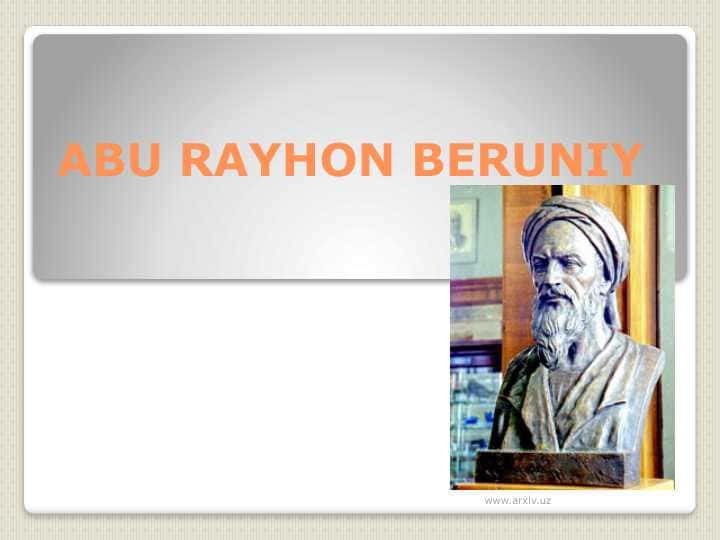 ABU RAYHON BERUNIY