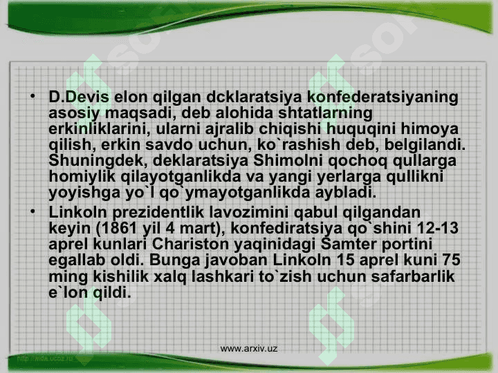 AQSH fuqarolar urushi 6