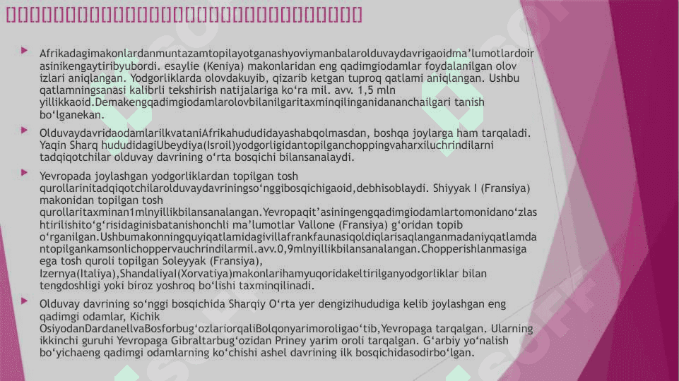 ARXEOLOGIYA FANIDAN TEMIR DAVRI MAVZUSIDAGI TAQDIMOTI 3