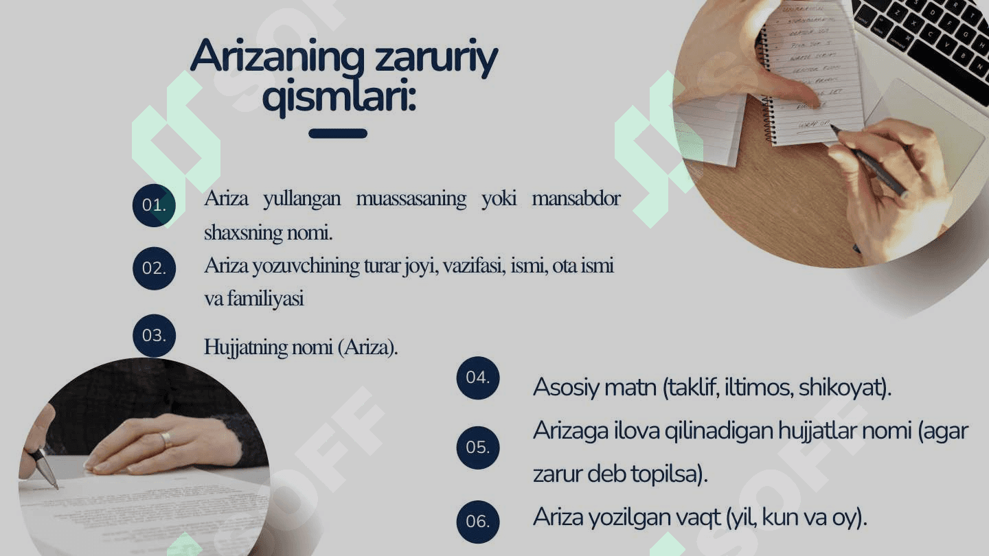Ma’lumot axborot xujjatlarini tayyorlash va yozish 7
