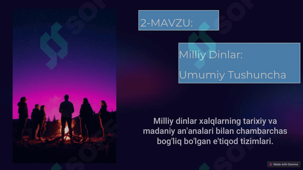 Milliy Dinlar: Umumiy Tushuncha 2
