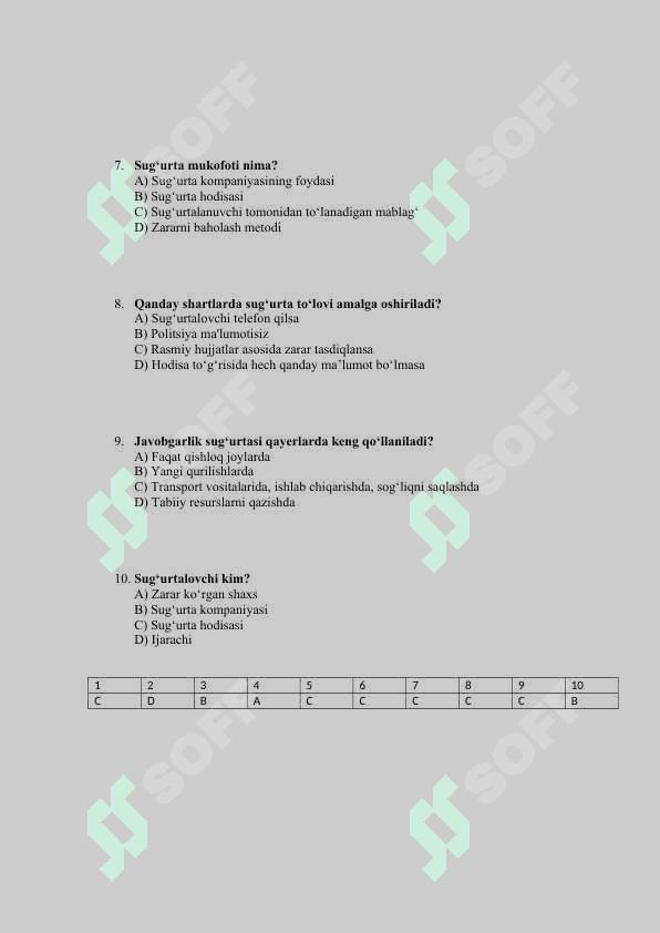Testlar! 2
