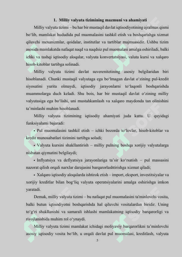 milliy valyuta tizimi va uning elementlari 5