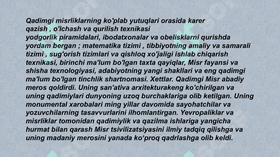 MISRNING BRONZA DAVRI  ARXEOLOGIYASI 6