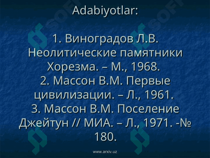 Neolit davri arxeologiyasi 3