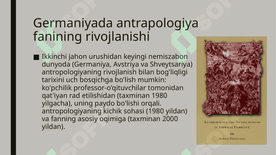 Germaniya va Fransiyada antrapologiya fanining rivojlanishi 2