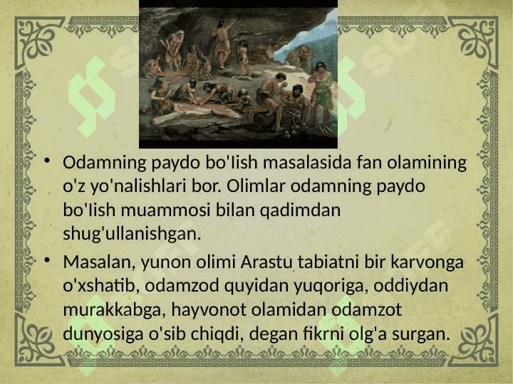 Insoniyatning paydo bo’lishi va ilk gominitlar 6