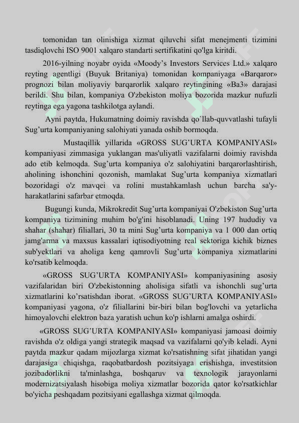 «GROSS SUG’URTA KOMPANIYASI» AJ. Amaliyot hisoboti 7