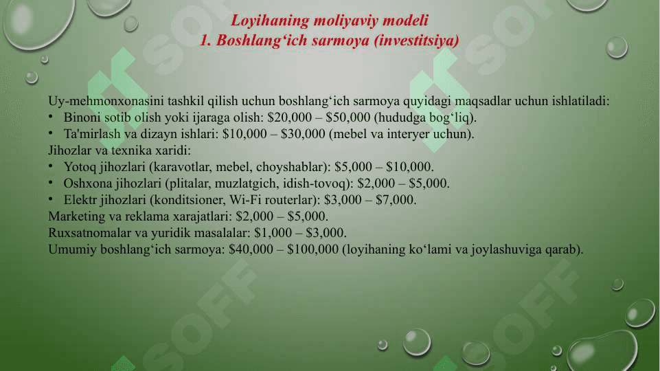 startup loyiha Family guest hause 8