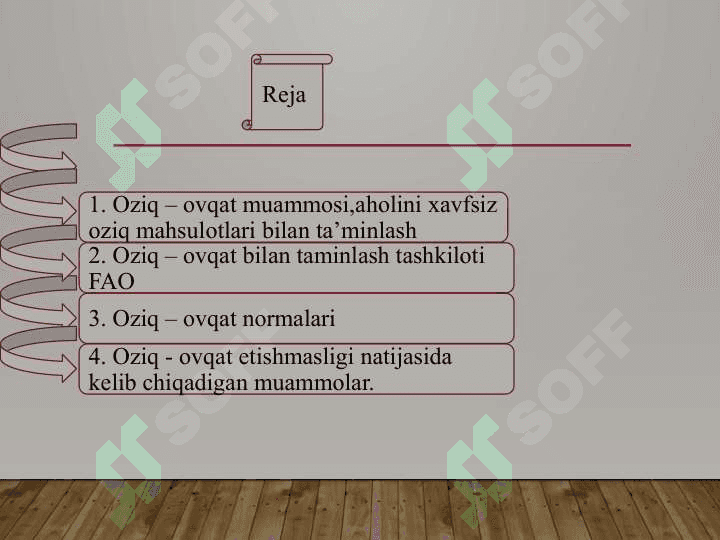 “ Axolini oziq-ovqat xavfsizligini ta'minlash ” 2