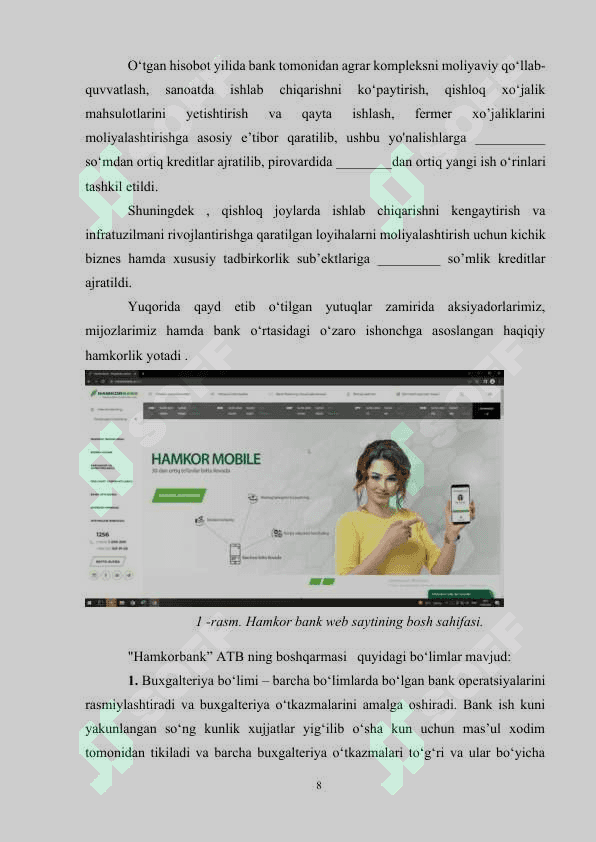 amaliyot Hisoboti Hamkorbank ATB 8