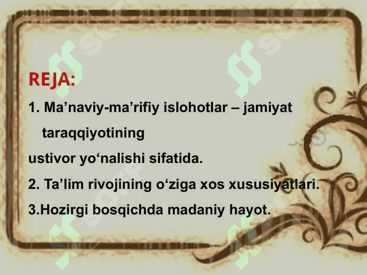 Ma`naviy ma`rifiy  ishlar va uning o'ziga xos xususiyatlari 2