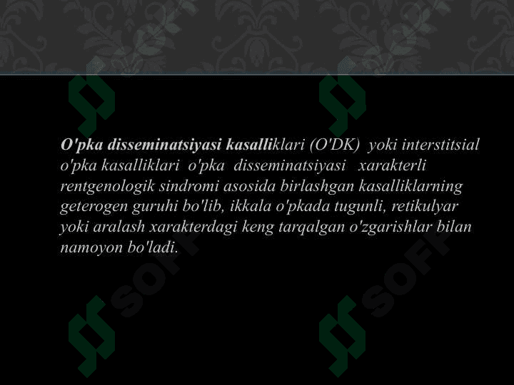 O'pka disseminatsiyasini qiyosiy tashxislash 4