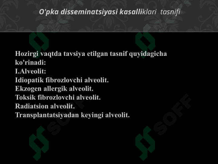 O'pka disseminatsiyasini qiyosiy tashxislash 7
