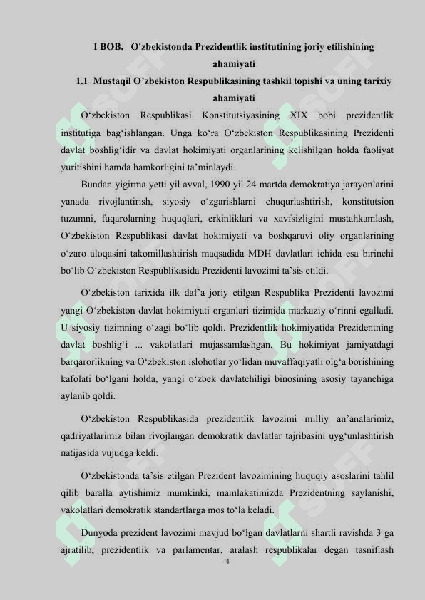 O'zbekistonda Prezidentlik institutining joriy etilishi 4