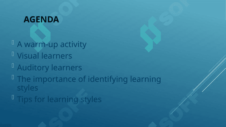 Learning styles in LANGUAGE LEARNING 2