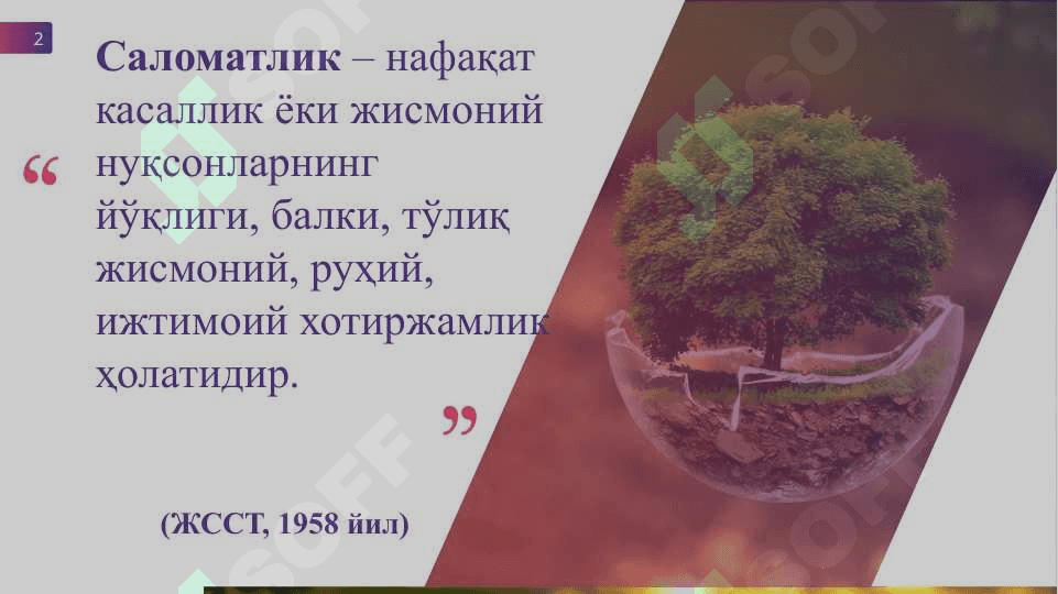 SOG‘LOM TURMUSH –FAROVON HAYOT 3