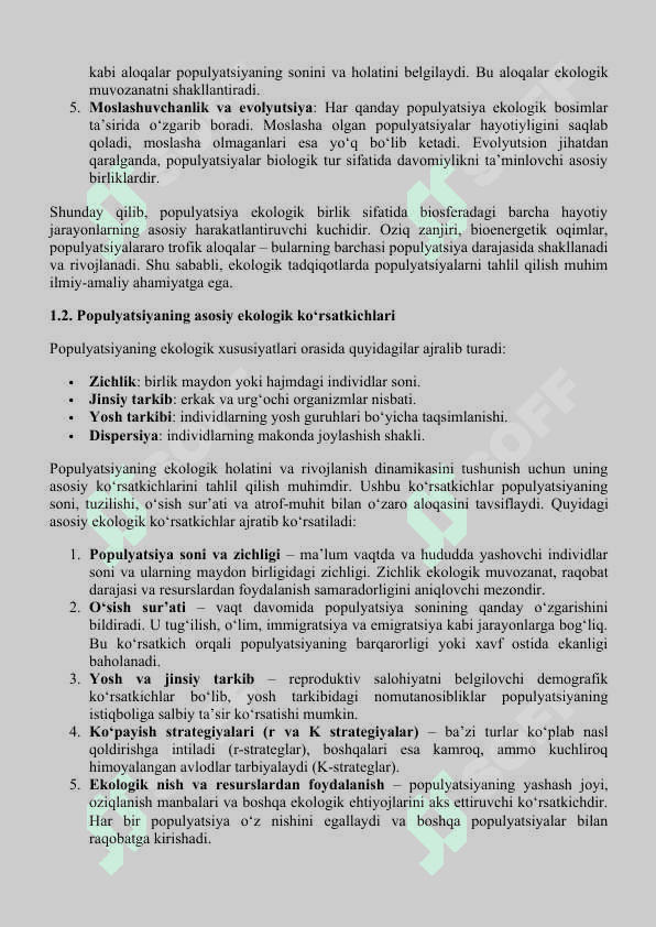 Populyatsiya soni dinamikasining qonuniyatlari 8