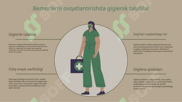 Bemorlarning ovqatlanishini tashkil qilish va ovqatlantrish sifatini gigeynik nazorati 5