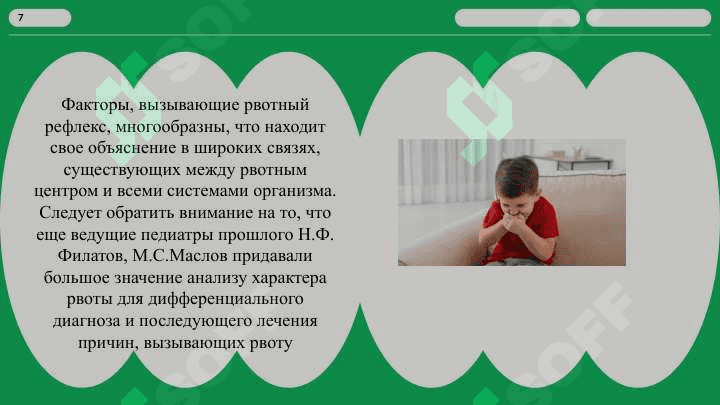 СИНДРОМ РВОТЫ У ДЕТЕЙСИНДРОМ РВОТЫ У ДЕТЕЙ 7