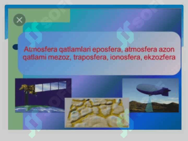 Atmosfera qavatlariga ta’rif. 2