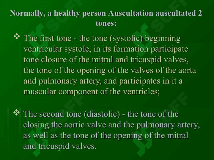 The differential diagnosis of the noise in the heart. 2
