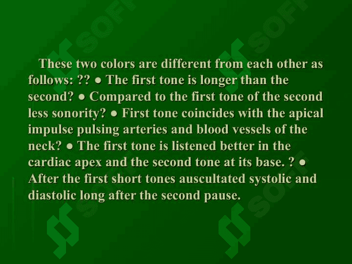 The differential diagnosis of the noise in the heart. 3