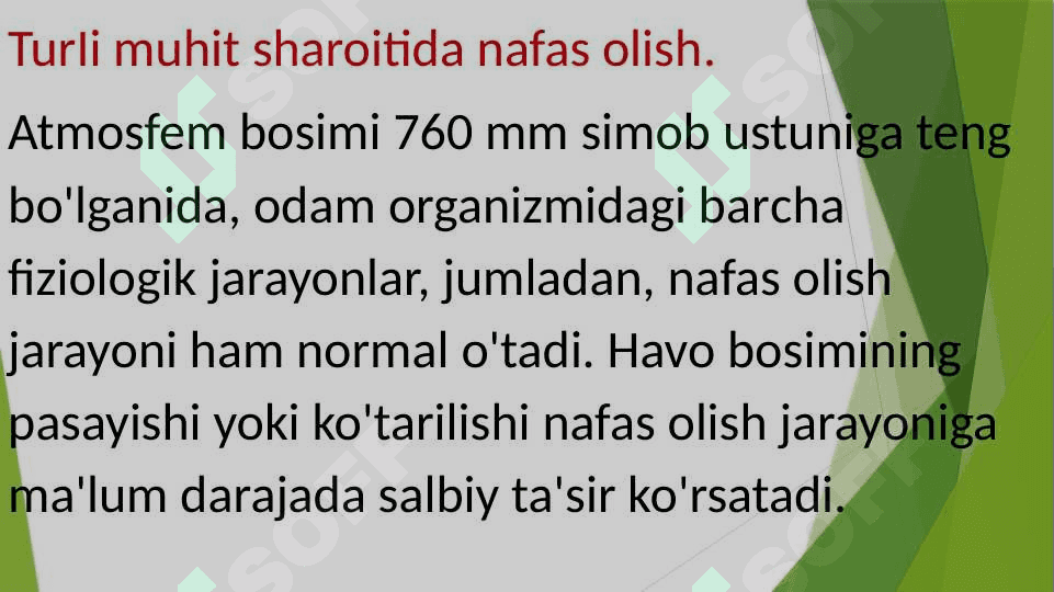 Yuqori barometrik bosim sharoitidagi nafas 4