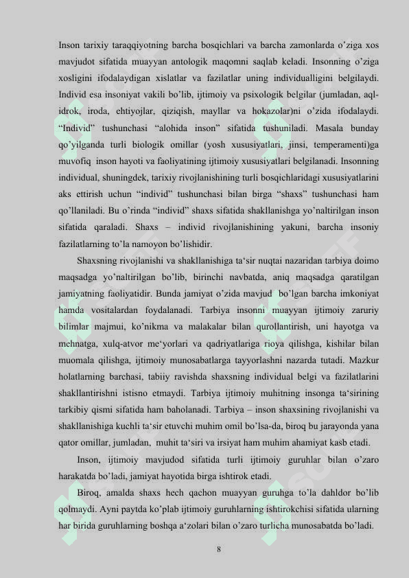 Shaxsga yo'naltirilgan ta'limda pedagogik faoliyatda yondashuvni amalga oshirish usullari 8