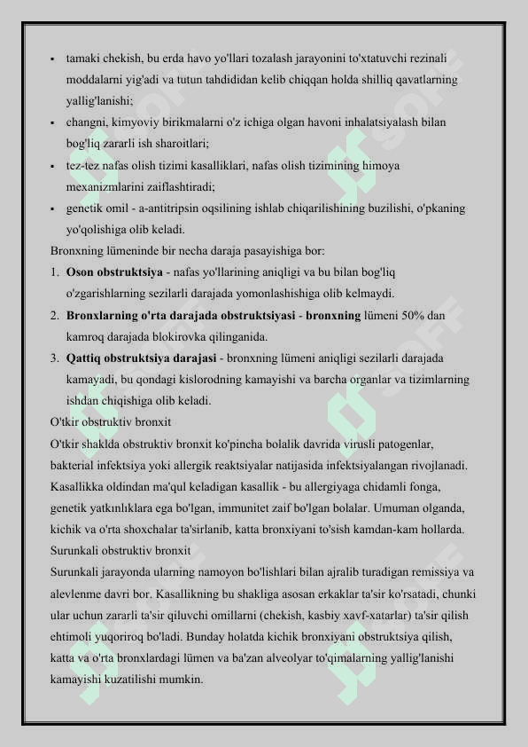 BRONXOOBSTRUKTIV SINDROMNI DAVOLASHDA  DORI VOSITALARINI RATSIONAL QO’LLASH 4