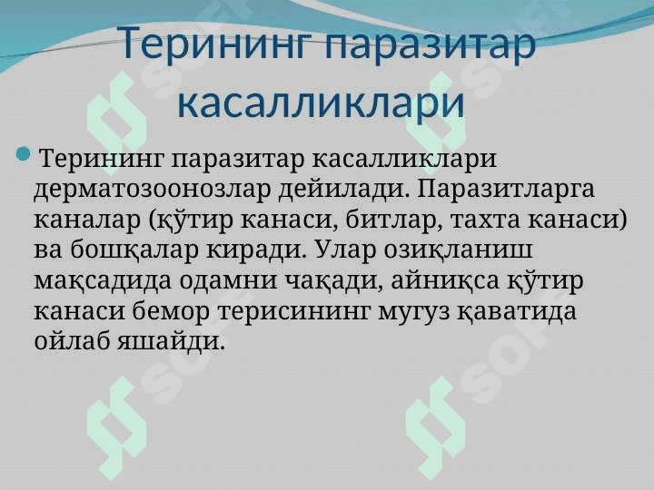 Терининг паразитар касалликлари 2