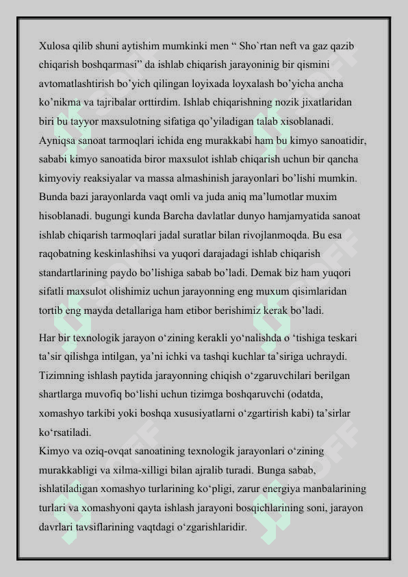 Avtomatik rostlash sistemalarining  analizi 4