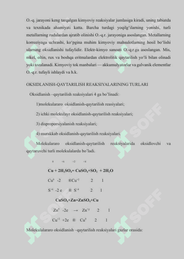 "Oksidlanish-Qaytarilish Tenglamalari Referat (1-Kurs)" 2
