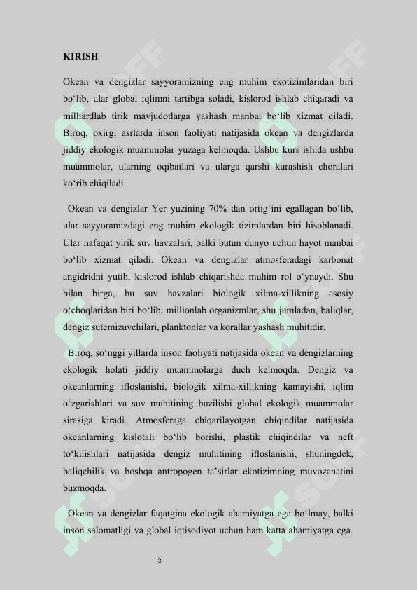 Okean va dengizlarning ekologik muammolari 3