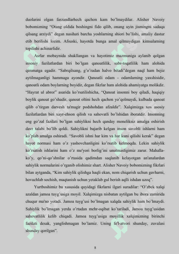 Milliy qadriyatlar va an’analar orqali o’quvchilarni tarbiyalash yo’llari 8