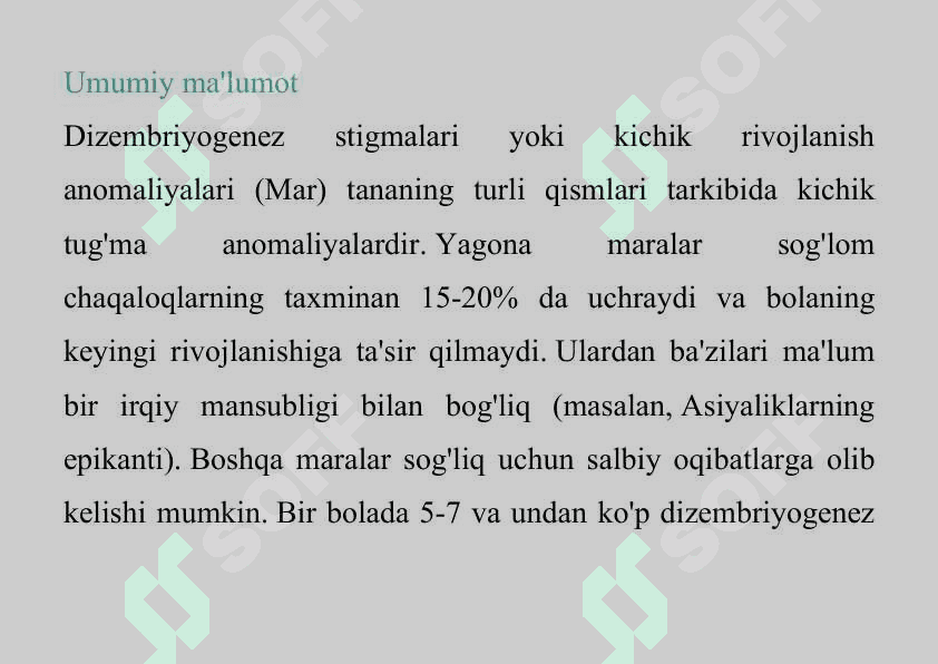 DIZEMBRIYOGENEZ  STIGMALARI 3