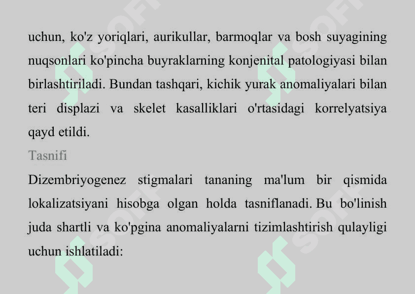 DIZEMBRIYOGENEZ  STIGMALARI 8