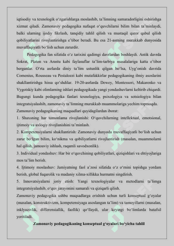 Zamonaviy pedagogikaning konseptual g‘oyalari va tamoyillari 25 2