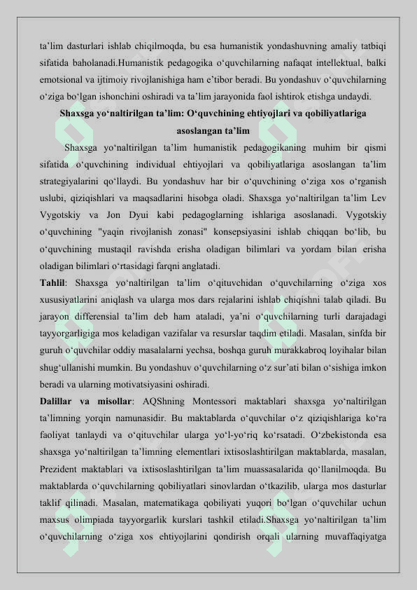 Zamonaviy pedagogikaning konseptual g‘oyalari va tamoyillari 25 4