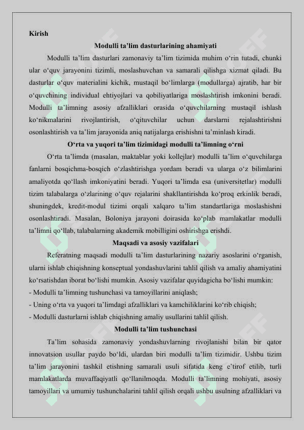 Modulli ta’lim dasturlarini ishlab chiqishning konseptual asoslari 25 2