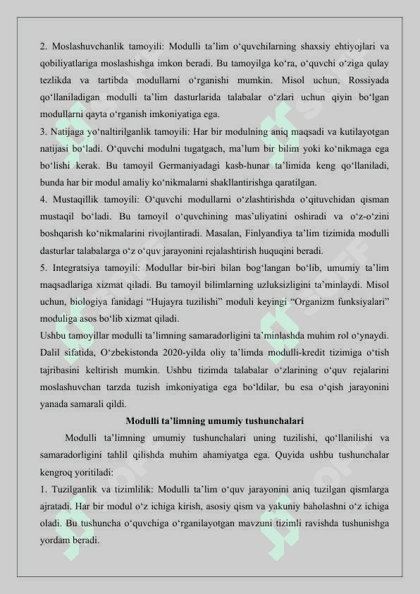 Modulli ta’lim dasturlarini ishlab chiqishning konseptual asoslari 25 4