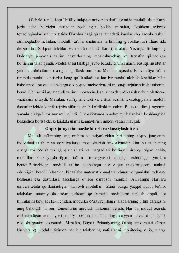 Modulli ta’lim dasturlarini ishlab chiqishning konseptual asoslari 25 8