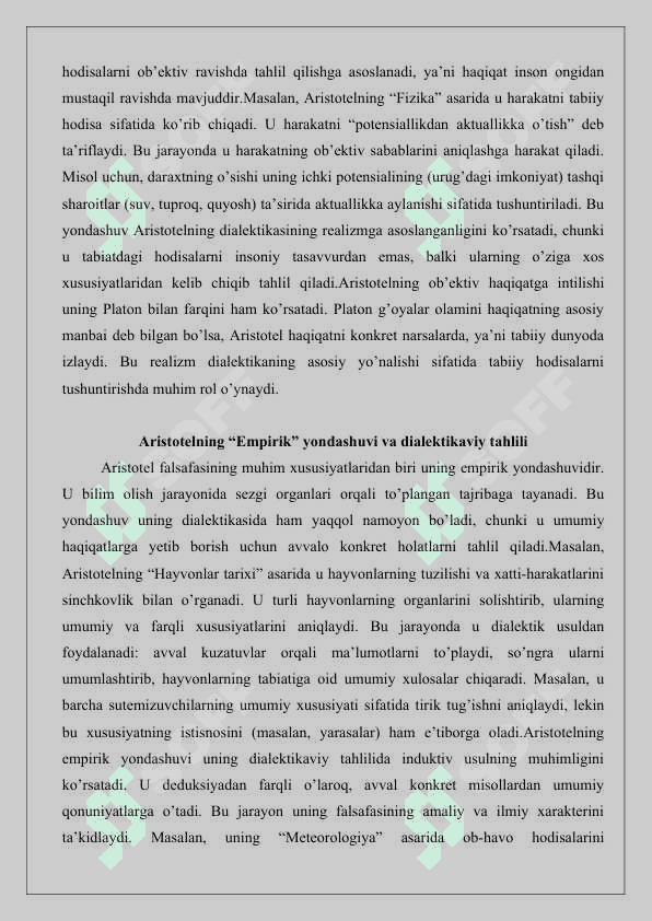 Aflotun va Aristotel dialektikasi tahlili 25 7