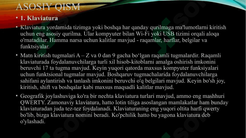 Kompyuterga malumotlarni kiritish chiqarish tizimlari 5