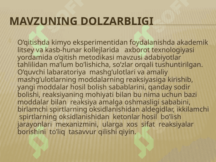 Akademik litseylarda kimyo eksperimentidan foydalanib o’qitish metodikasi 3