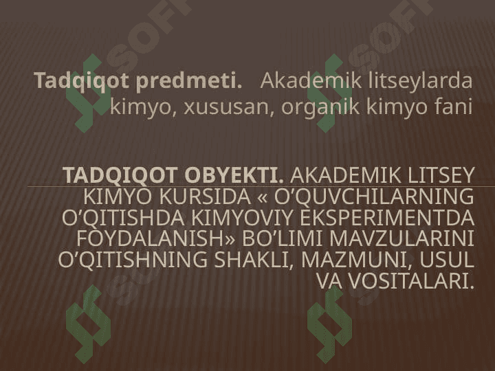 Akademik litseylarda kimyo eksperimentidan foydalanib o’qitish metodikasi 4