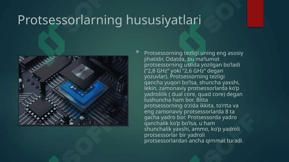 Protsessorlarning turlari va hususiyatlari 3